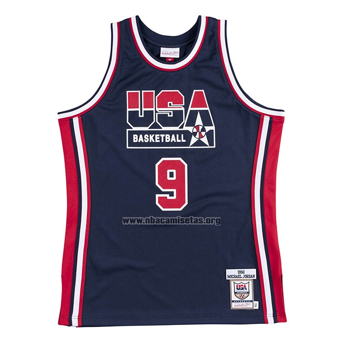 Camiseta USA 1992 Michael Jordan NO 9 Negro